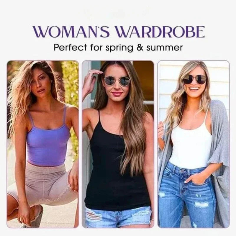 Elevate Your Summer Wardrobe with Our Stylish Solid Padded Bra Camisole Top for Women