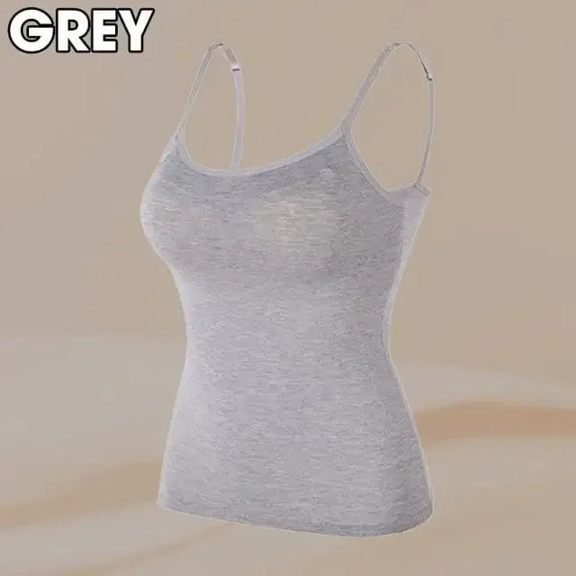 Elevate Your Summer Wardrobe with Our Stylish Solid Padded Bra Camisole Top for Women