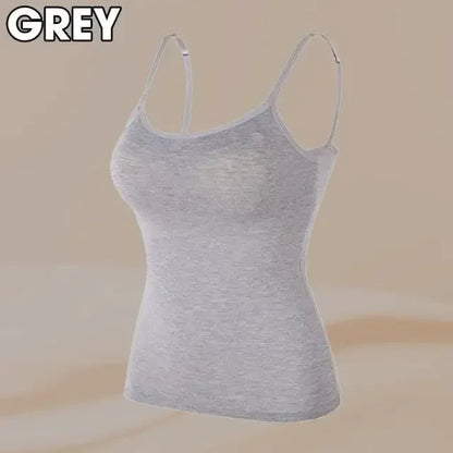 Elevate Your Summer Wardrobe with Our Stylish Solid Padded Bra Camisole Top for Women