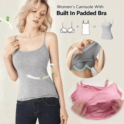 Elevate Your Summer Wardrobe with Our Stylish Solid Padded Bra Camisole Top for Women